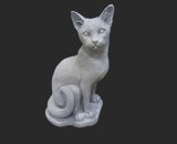 H1118 kat zit gekrulde staart 40 cm