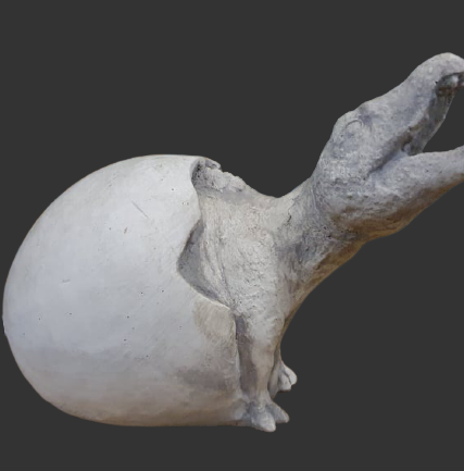 H1651 dinosaurus-Megalosaurus in ei 21 cm