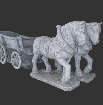 J1802 paarden met kar
