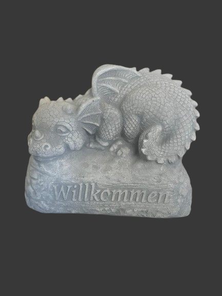 GD36 draak liggend wilkommen 21 cm