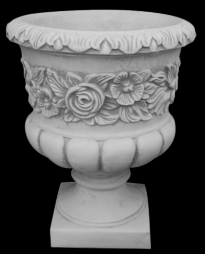 J165 bloempot met bloemen 62 cm